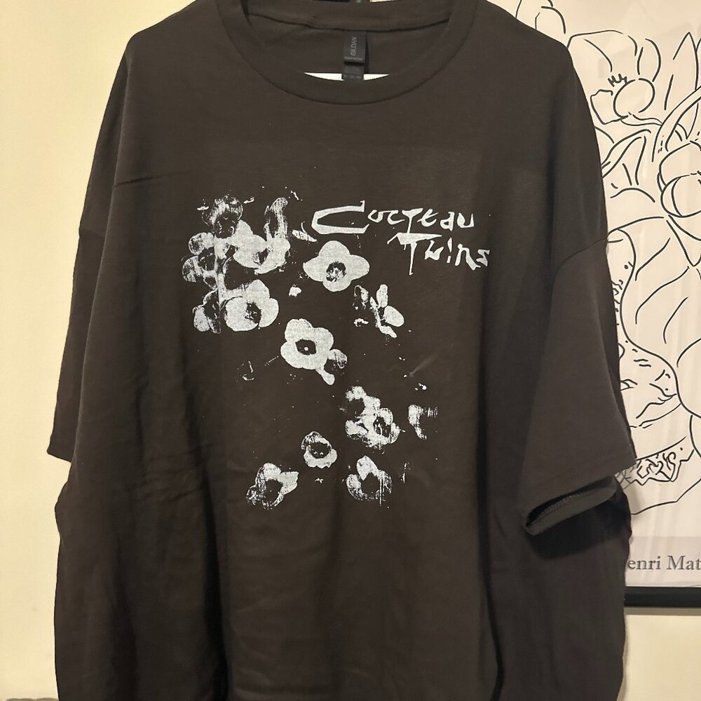 Cocteau Twins Band Tee Graphic T-Shirt Dark Brown Gildan